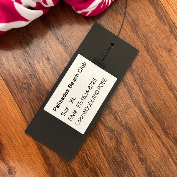 NWT Pink Floral Side Cinch Racer Back Medium Coverage One Piece Swimsuit Size XL - Picture 7 of 14